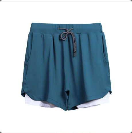Shop Quick Dry 2 In 1 Gym Shorts Breathable