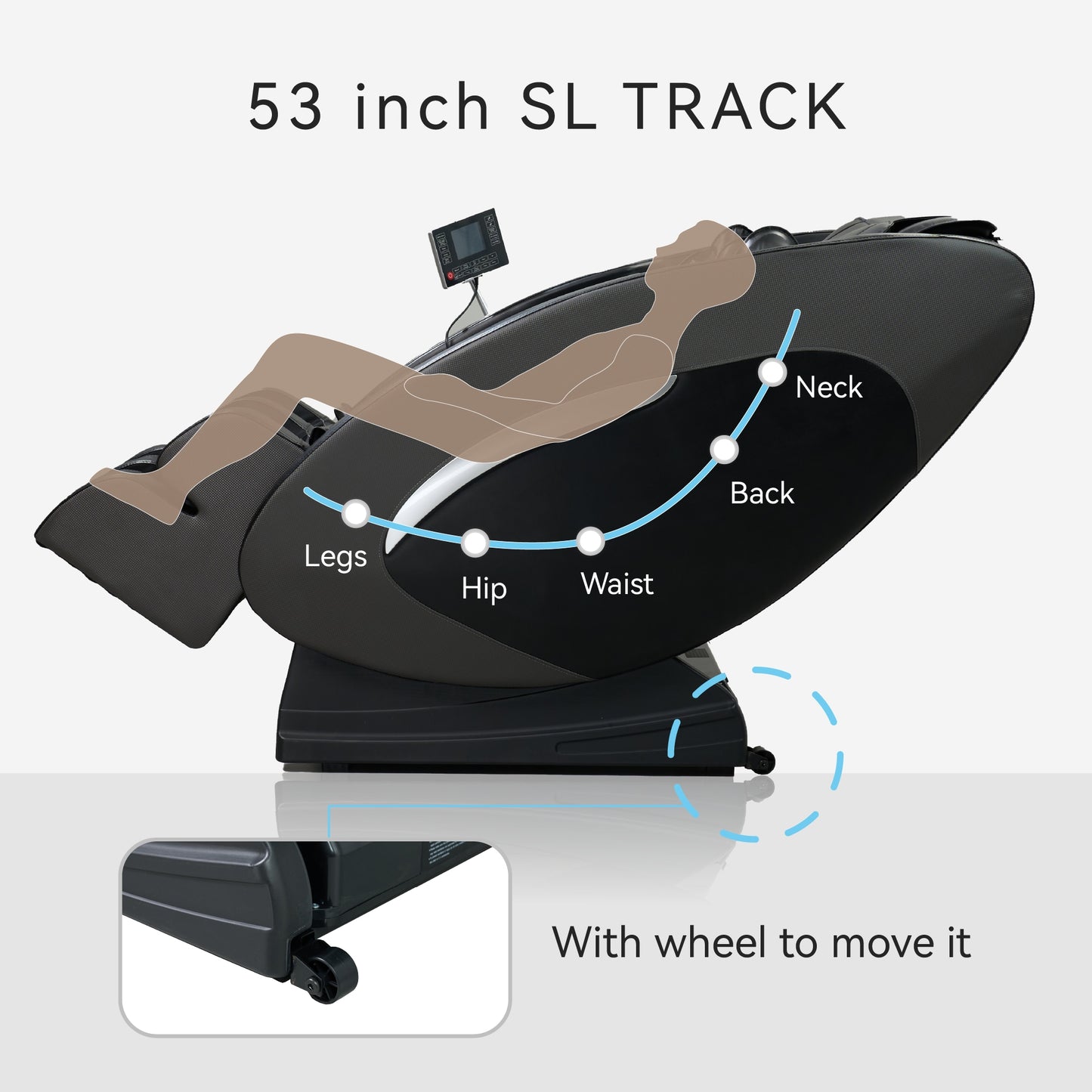 Shop Full Body Massage Recliner With Foot Roller,Airbag Massage, Zero Gravity, Bluetooth Speaker