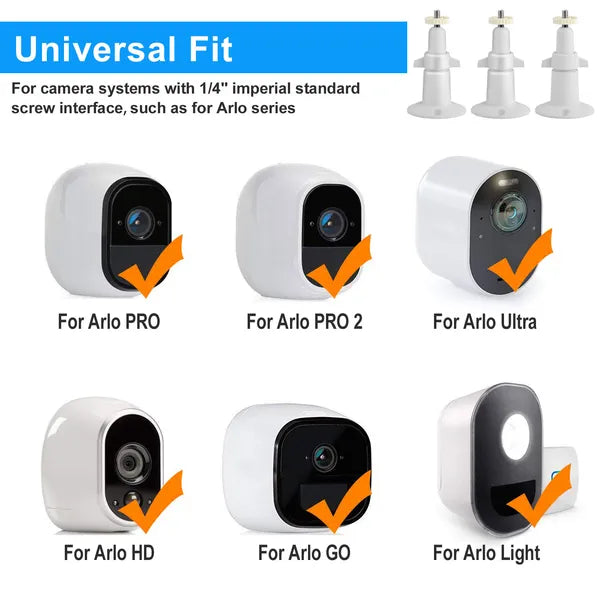 Shop 3 Packs Security Camera Wall Mount For Arlo 360 Degree Adjustable Camera Holder Garden Patio Screw Mount