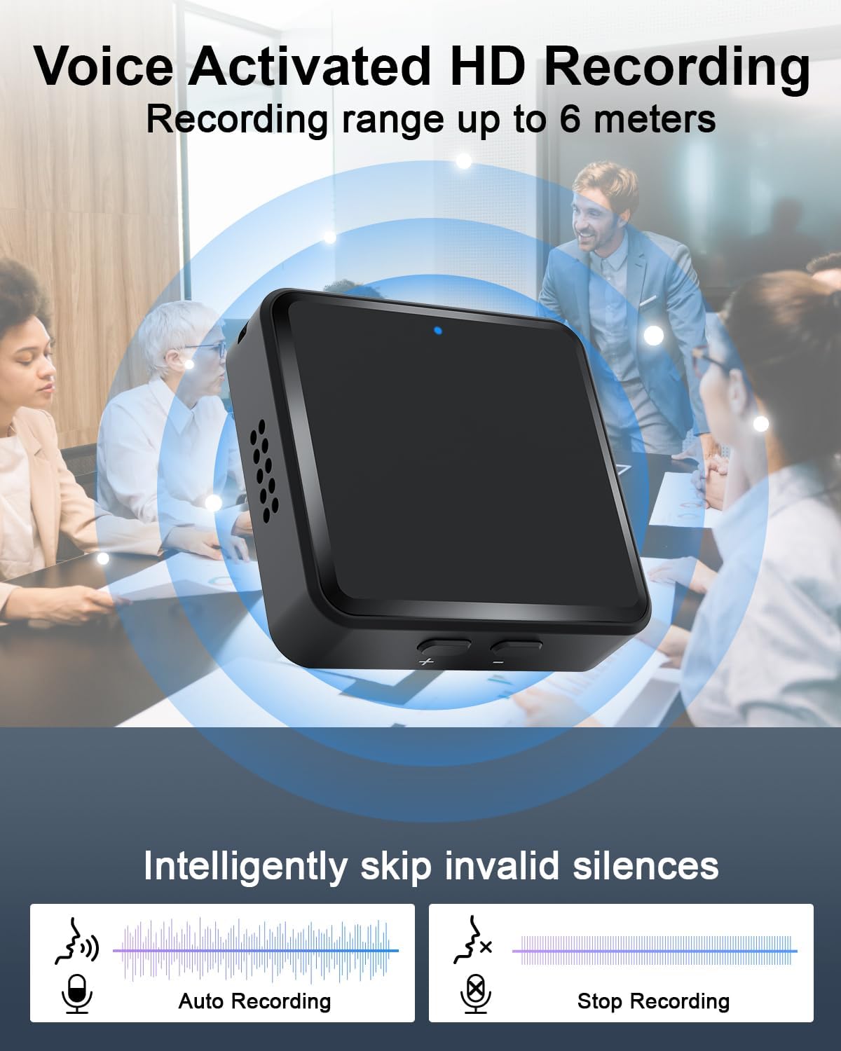 Shop Magnetic Digital Voice Recorder With AI-Triple Noise Reduction, Compatible With Smart Cell Phone For Meetings,Interviews