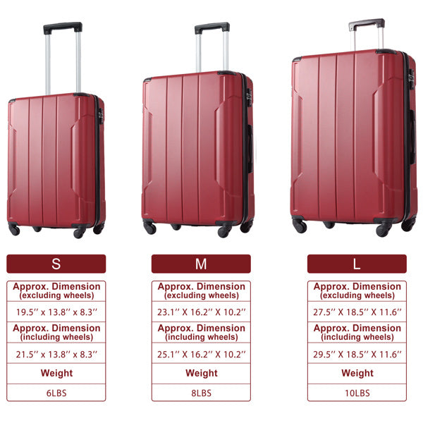 Shop Hard, Lightweight, And Durable ABS Suitcase With Dual Wheels, Expandable 28 Inch Checked In Luggage