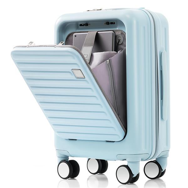 Shop Front Opening 20 Inch Carry On Luggage With Expandable Travel Bag Set