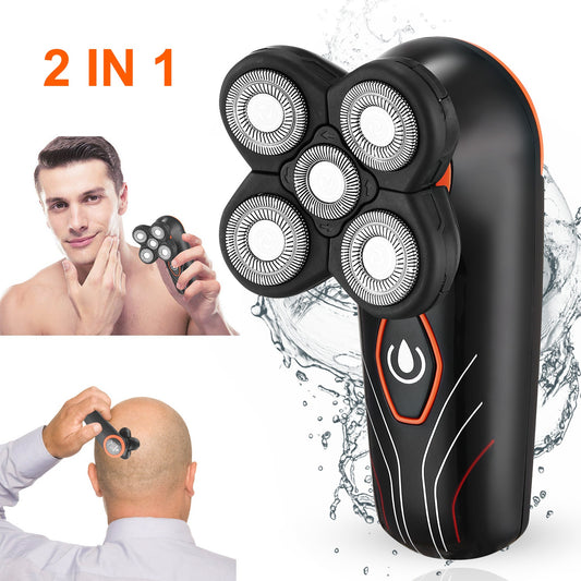 Shop Electric  Razor IPX7 Waterproof Wet & Dry 5 Floating Head  Rechargeable