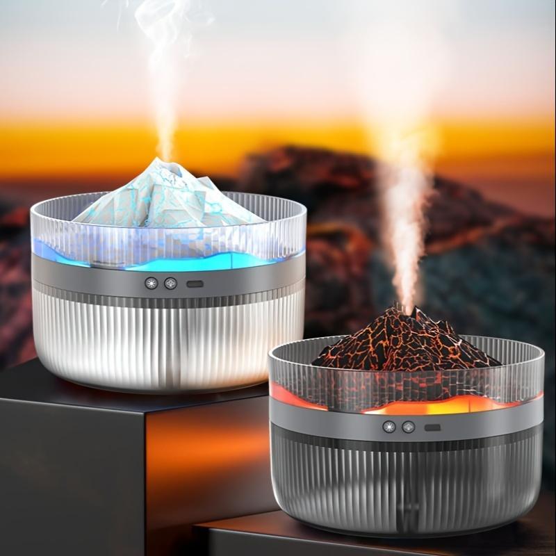 Shop  Color LED Mood Simulation Volcano Flame Light Humidifier Aromatherapy Diffuser For Bedroom, Office, Living Room