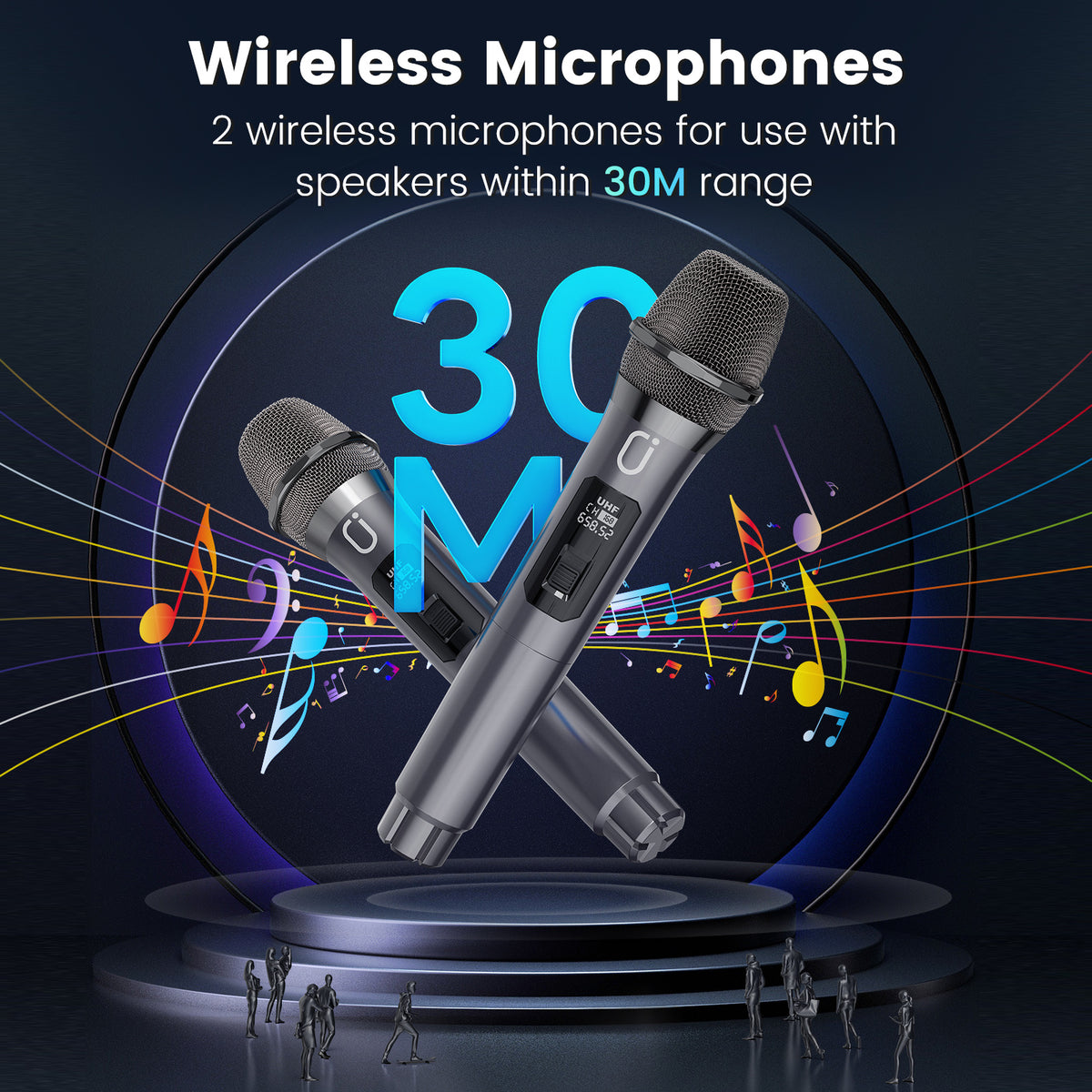 Shop JYX D19 Bluetooth Speaker & 60W Powerful Sound Party Speaker With RGB Light & Portable Speaker With 2 Wireless Microphone