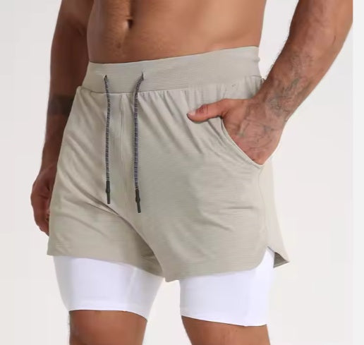 Shop Quick Dry 2 In 1 Gym Shorts Breathable