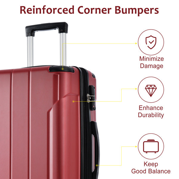 Shop Hard, Lightweight, And Durable ABS Suitcase With Dual Wheels, Expandable 28 Inch Checked In Luggage