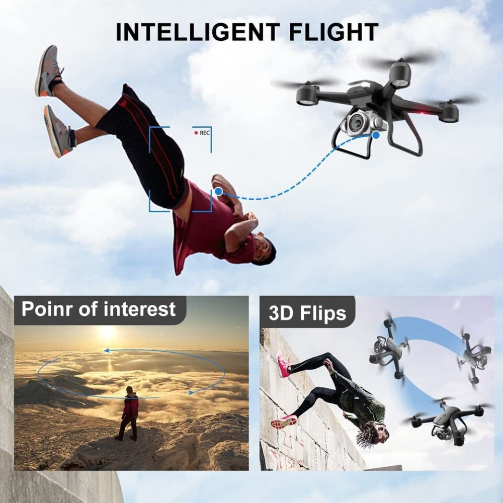 Shop 4DRC V14 Professional Drone 6K HD Dual Camera Wifi FPV Portable RC Quadcopter 2 BATTERY,Drones Suitable For Adults & Beginners