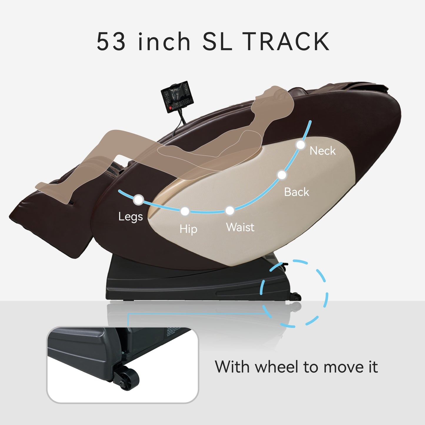 Shop Full Body Massage Recliner With Foot Roller,Airbag, Zero Gravity, Bluetooth Speaker