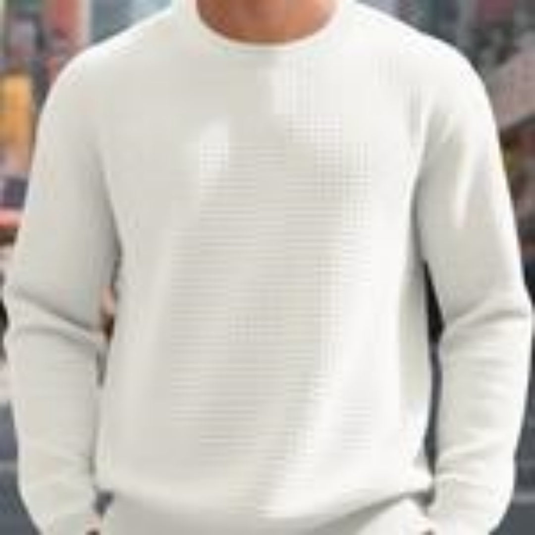 Shop Jacquard Round Neck Hoodie For Men And Women