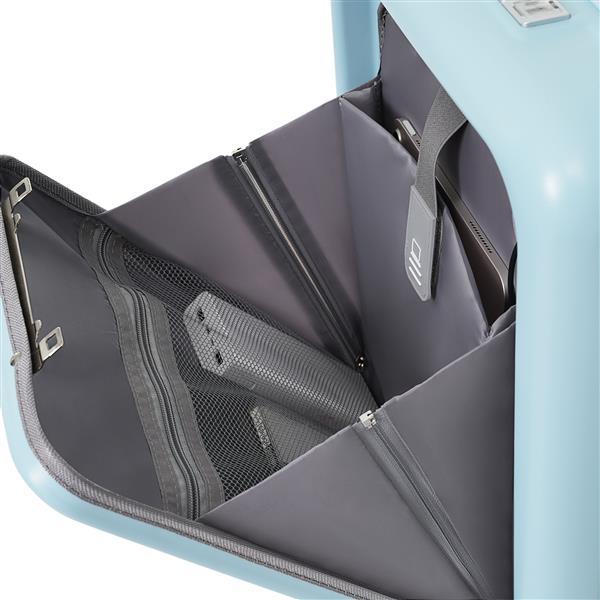 Shop Front Opening 20 Inch Carry On Luggage With Expandable Travel Bag Set