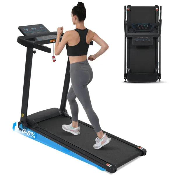 Shop Treadmill With Incline, Quiet Foldable For Home, Heart Rate Sensors,Type C & USB Charge Station, Bluetooth