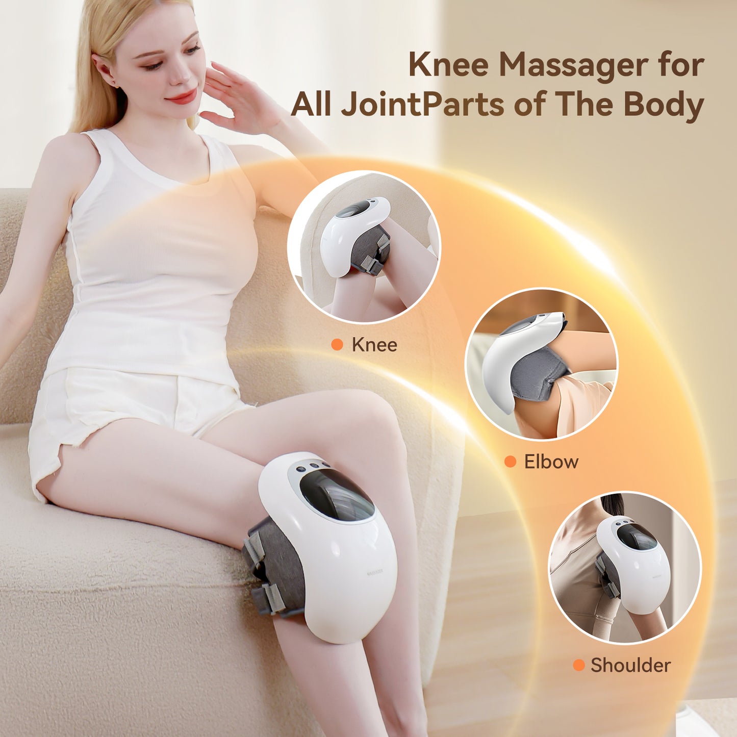 Shop Wireless Knee Massager With LED, Heat & Vibration Pain Relief & Portable