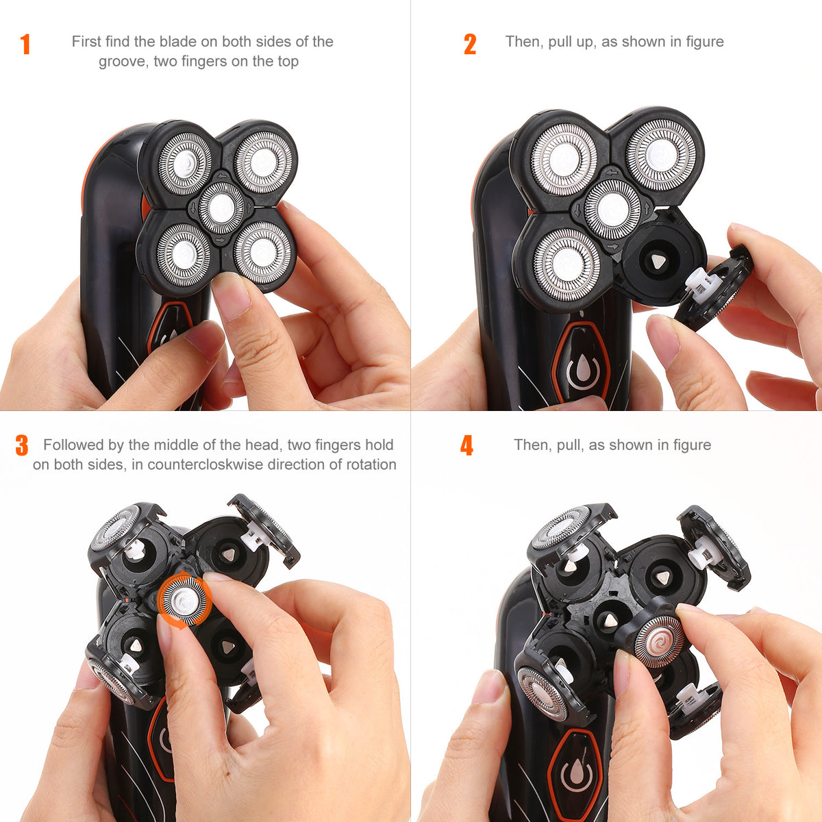 Shop Electric  Razor IPX7 Waterproof Wet & Dry 5 Floating Head  Rechargeable