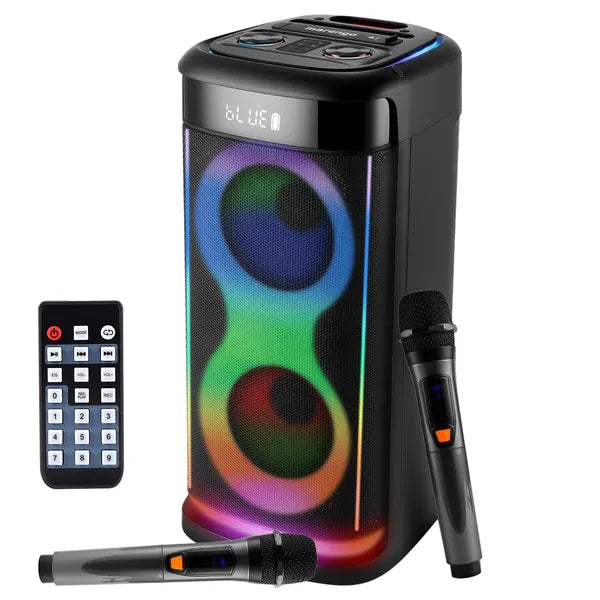 Shop Portable Wireless Party Speaker With LED Light Wireless Mic Remote Control