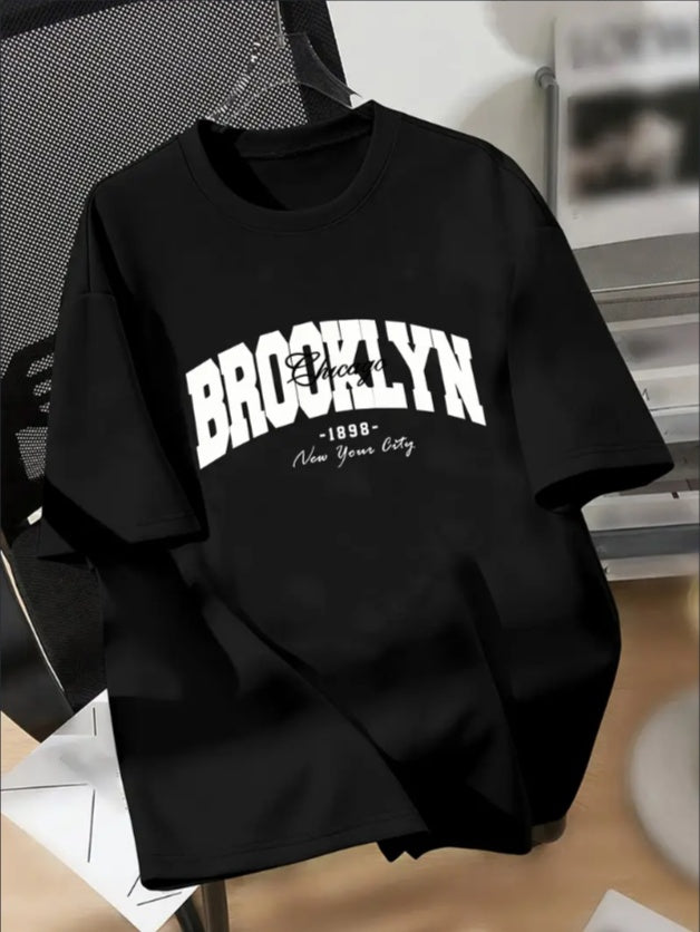 Shop BROOKLYN Print Engaging Visuals, Casual Short Sleeve T-Shirts  - Cool, Lightweight And Comfy Clothes