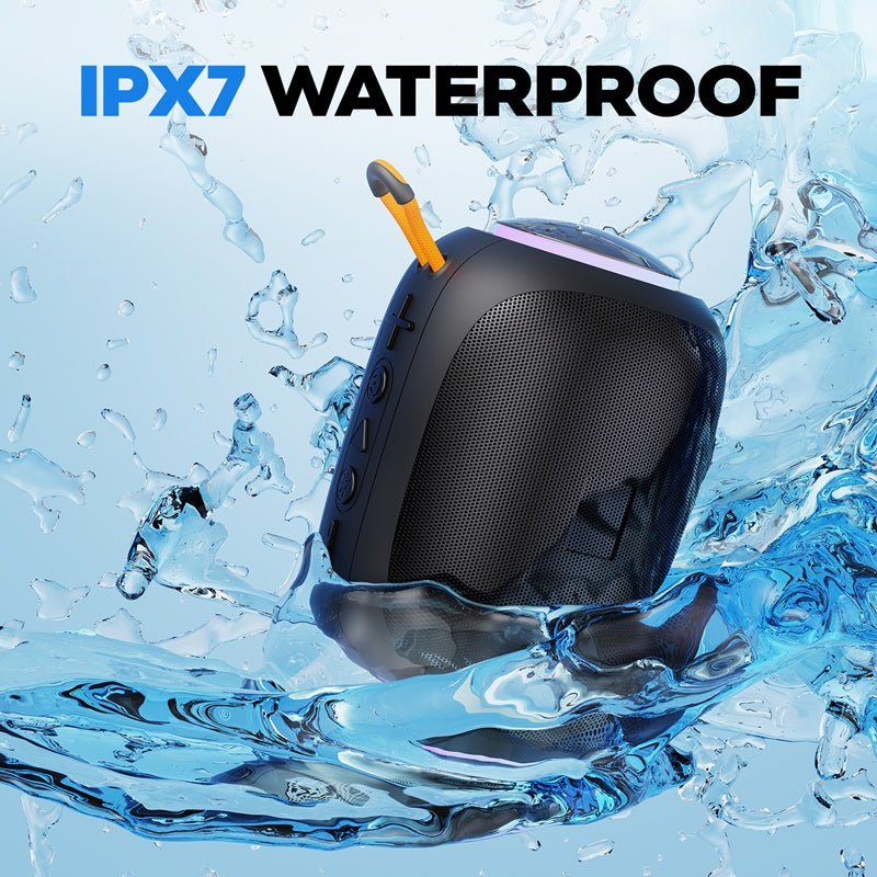 Shop JYX L5 Portable Speaker & IPX7 Waterproof Bluetooth Speaker With LED Light & 8H Playtime Outdoor Speakers With Loud Stereo Sound