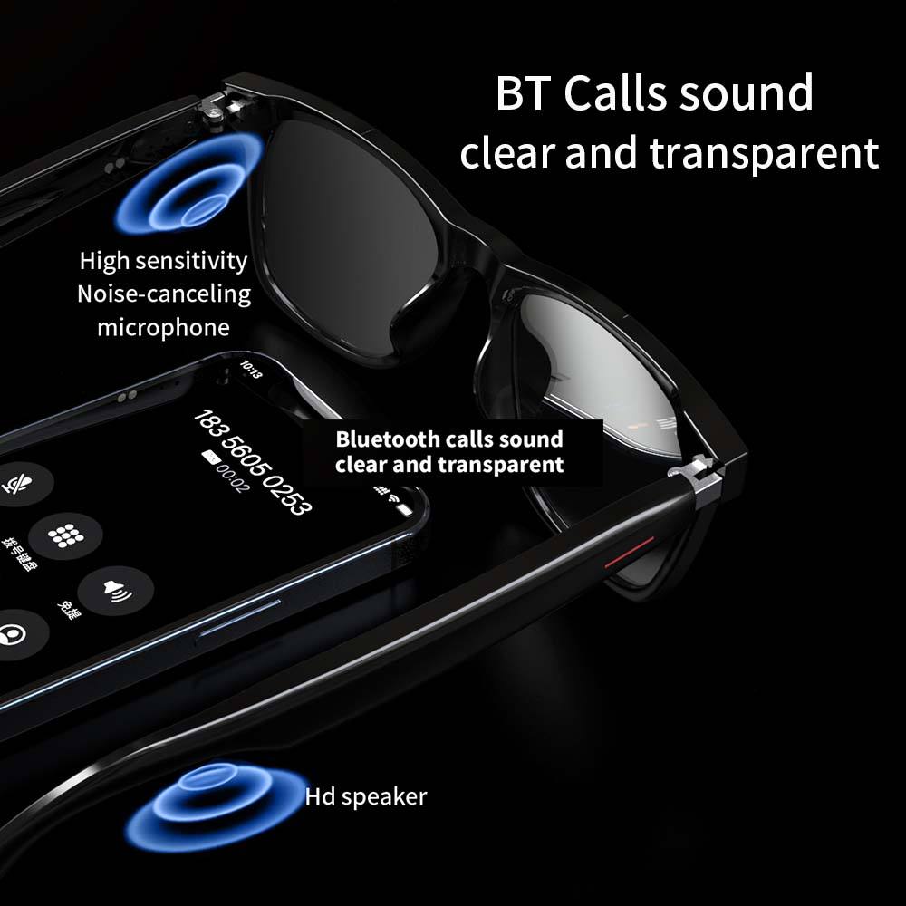 Shop Smart Glasses Outdoor Smart Sport Hands-Free Call Music Headphone Anti-Blue Eyeglasses Wireless BT Voice Sunglasses