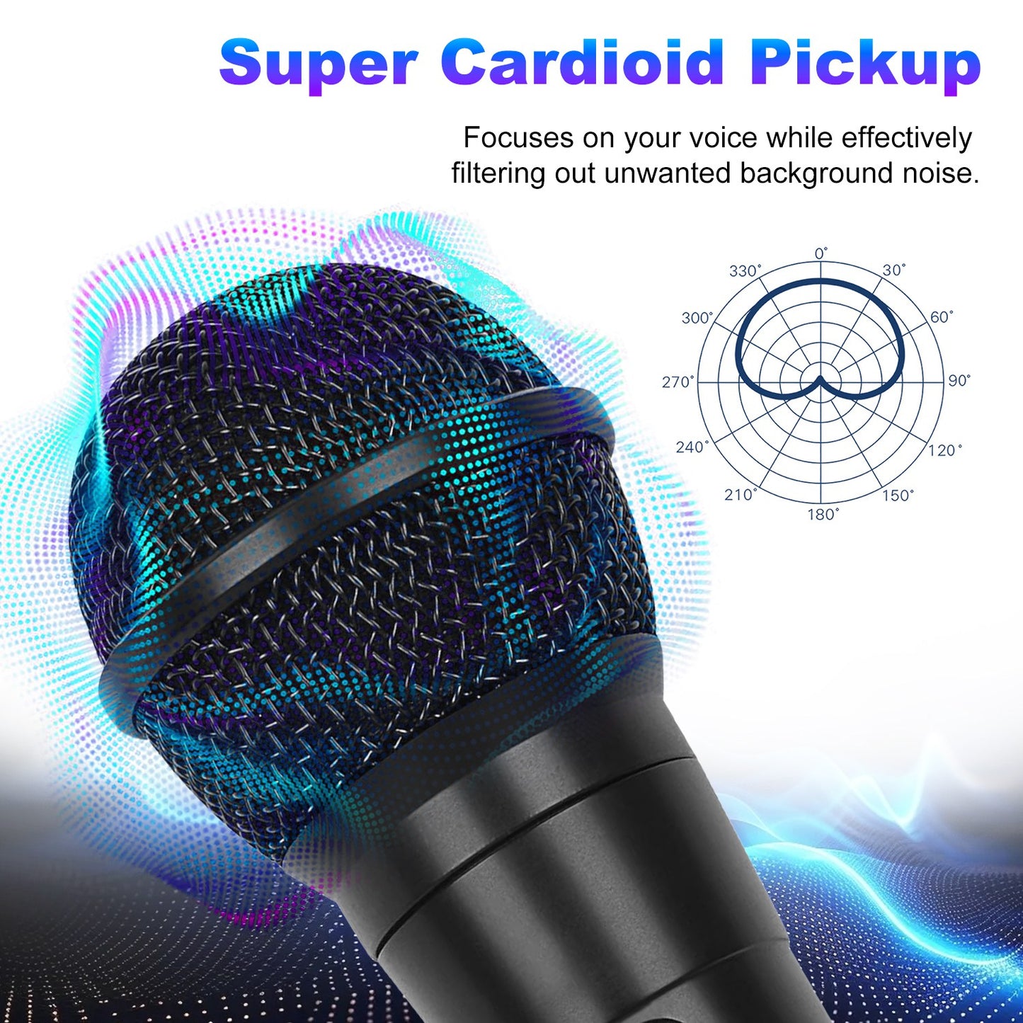 Shop 1Pc Handheld Wired Microphone With On Off Button 13ft Cable 6.35 Mm Professional Studio Live Performance