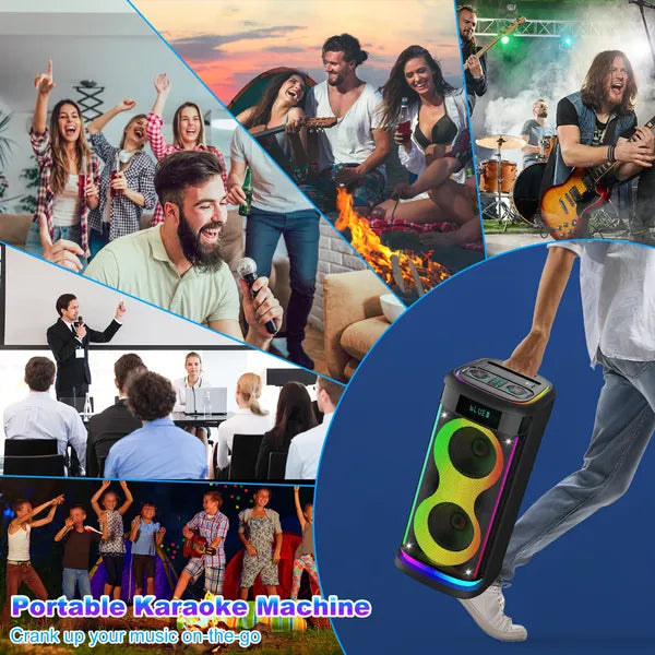 Shop Portable Wireless Party Speaker With LED Light Wireless Mic Remote Control