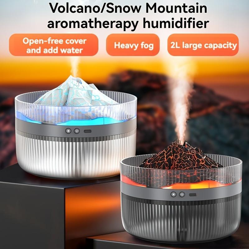 Shop  Color LED Mood Simulation Volcano Flame Light Humidifier Aromatherapy Diffuser For Bedroom, Office, Living Room