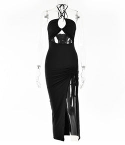 Lace-up Split Y2K Fashion Party Dress