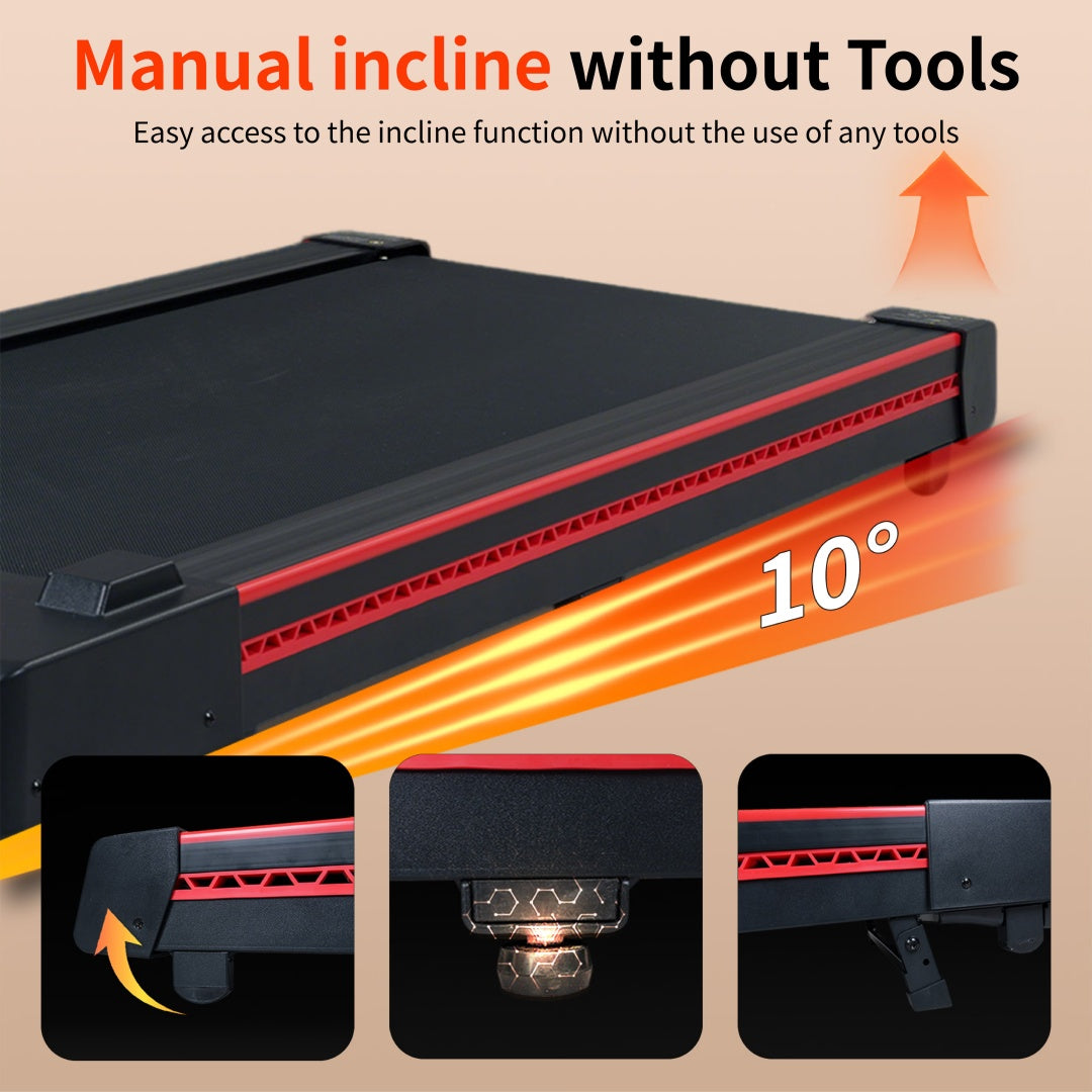 Shop Treadmill With 10 Incline, Remote Control For Home Office, 264 Lb Capacity, LED Display