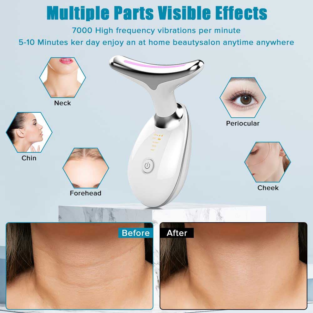 Shop Neck Face Massager Face Sculpting Tool 3 Colour Modes And Vibration For Facial Massager For Double Chin