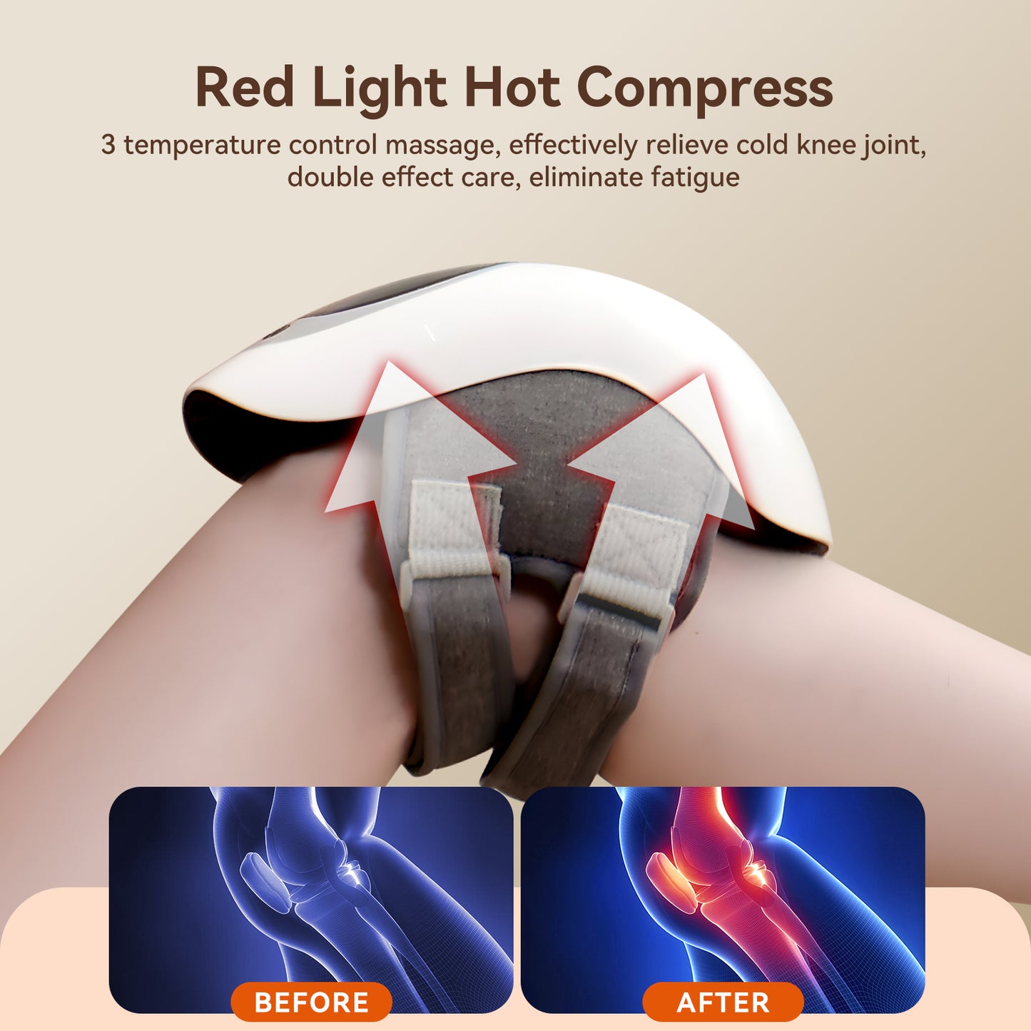 Shop Wireless Knee Massager With LED, Heat & Vibration Pain Relief & Portable