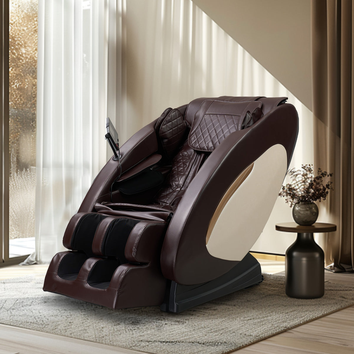 Shop Full Body Massage Recliner With Foot Roller,Airbag, Zero Gravity, Bluetooth Speaker