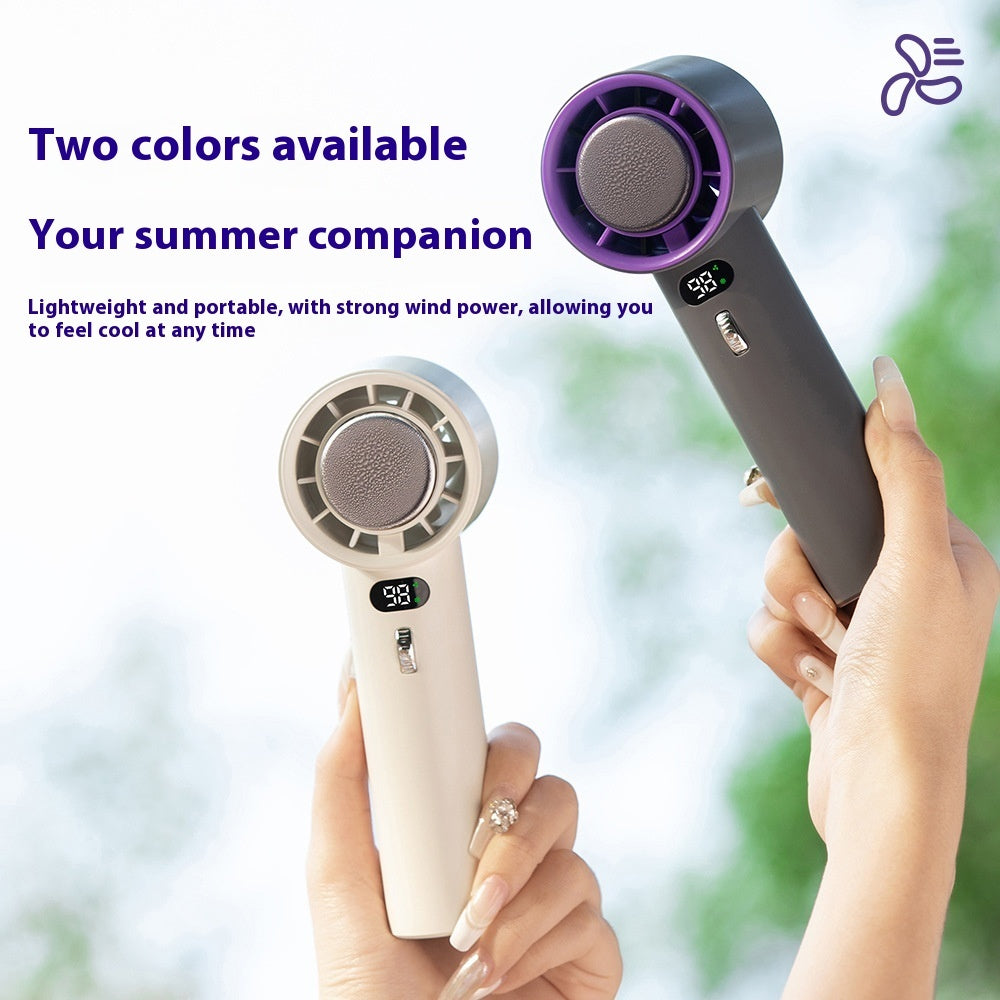 Shop Portable Handheld Turbo Fan Cooling Semiconductor Refrigeration 3000mAh Battery Wind Speeds Adjustable Mini Personal Fan