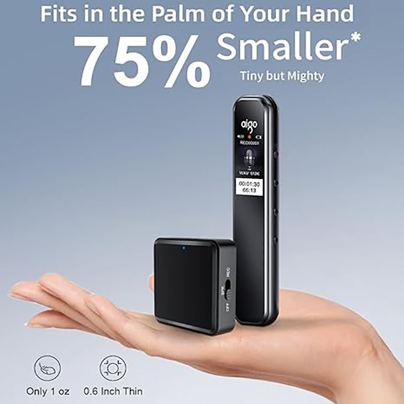 Shop Magnetic Digital Voice Recorder With AI-Triple Noise Reduction, Compatible With Smart Cell Phone For Meetings,Interviews