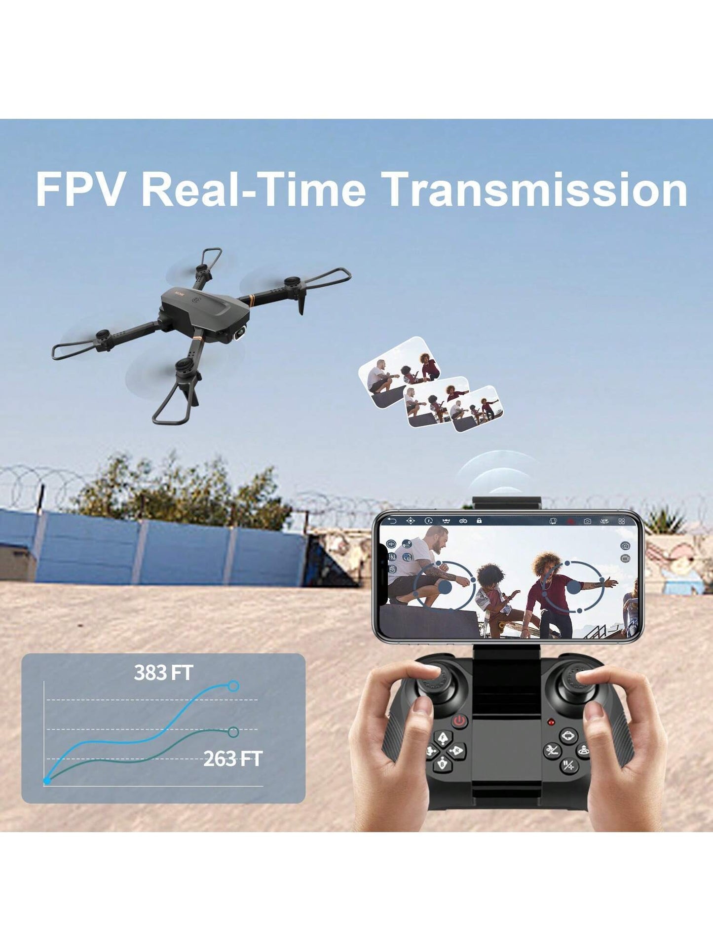 Shop 4DRC V4 Foldable  Drone With Camera 4K 1080P HD Drone ,3 Batteries,Drones For Adults Kids,Remote-Controlled🔥
