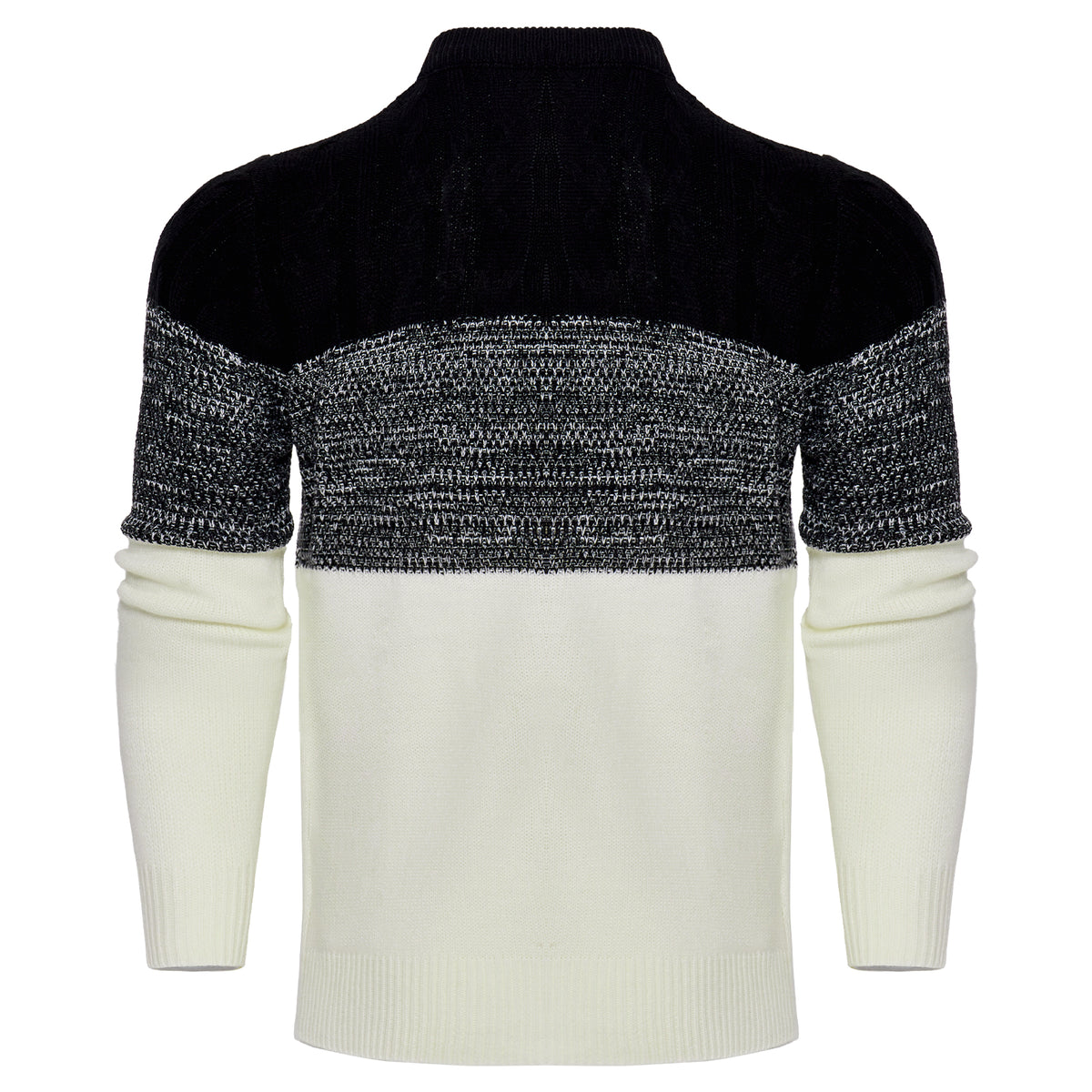 Shop Men's Casual Color Block Long Sleeve Cable Knit Pullover Sweater