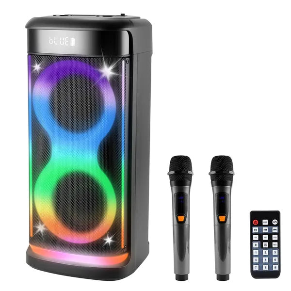 Shop Portable Wireless Party Speaker With LED Light Wireless Mic Remote Control