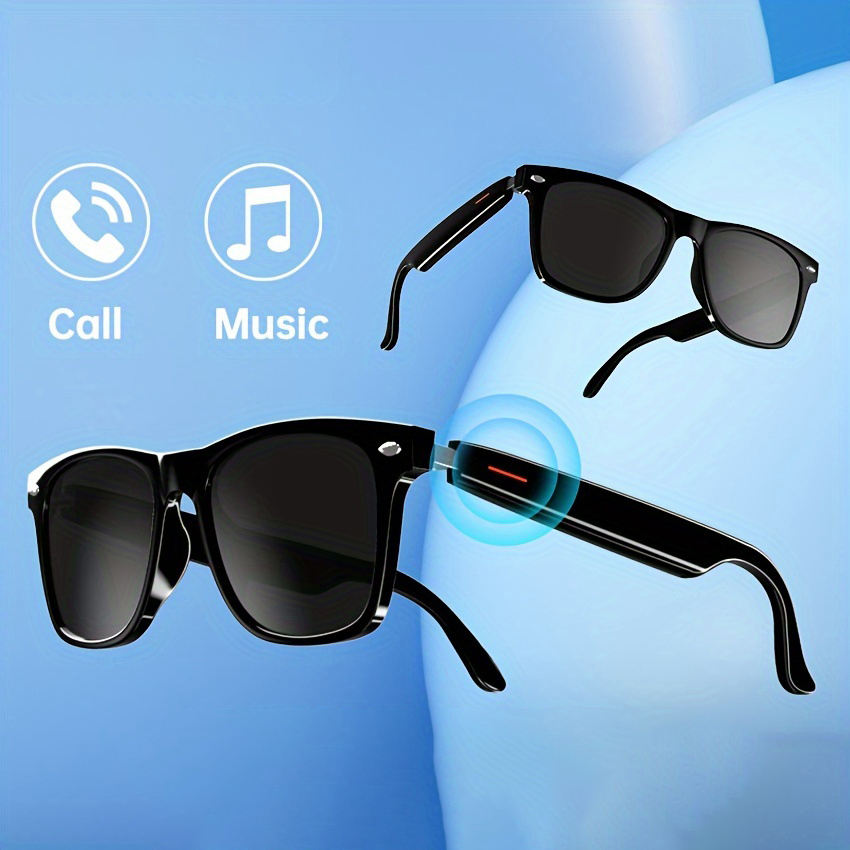 Shop Smart Glasses Outdoor Smart Sport Hands-Free Call Music Headphone Anti-Blue Eyeglasses Wireless BT Voice Sunglasses
