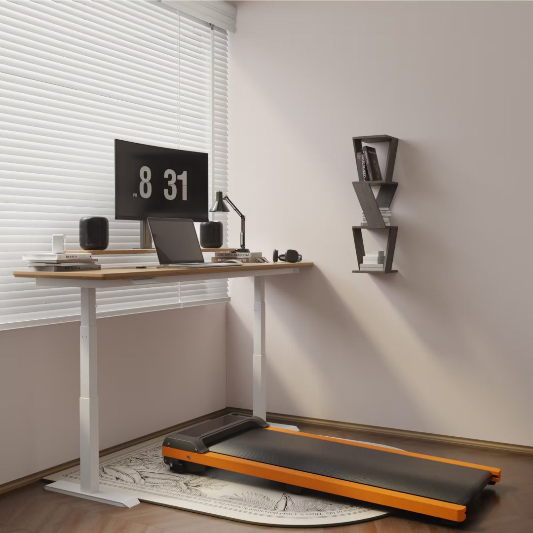 Shop 6 Incline Treadmill, Under Desk For Home Office Upright Stand, 1HP Portable Treadmill With 220 Lbs Capacity  LED Display