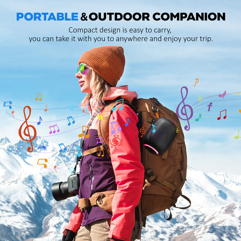 Shop JYX L5 Portable Speaker & IPX7 Waterproof Bluetooth Speaker With LED Light & 8H Playtime Outdoor Speakers With Loud Stereo Sound