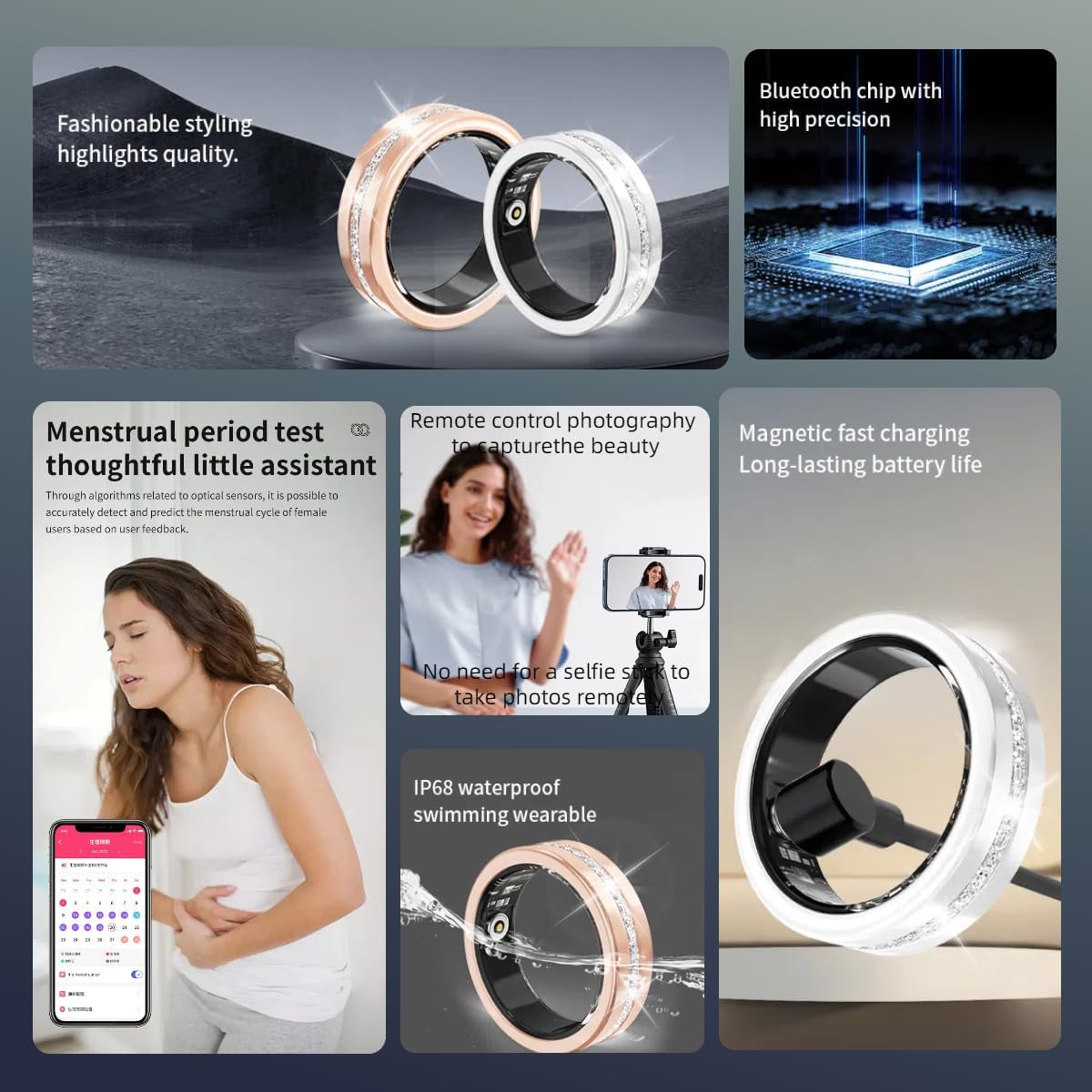 Shop Smart Ring For Women, Health & Fitness Tracker