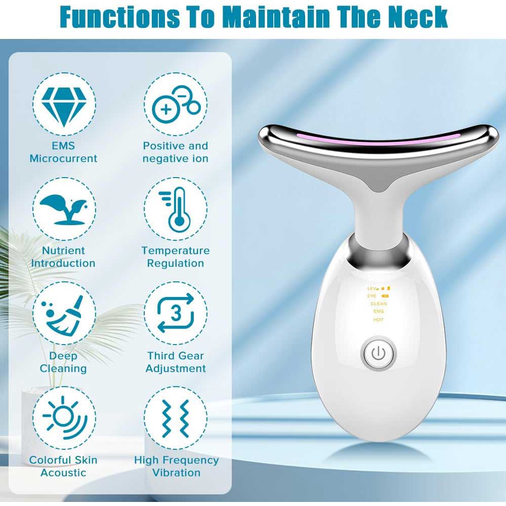 Shop Neck Face Massager Face Sculpting Tool 3 Colour Modes And Vibration For Facial Massager For Double Chin
