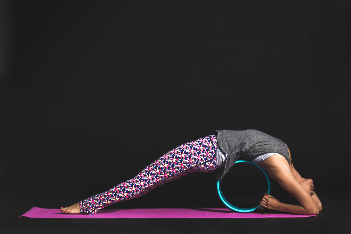 Yoga mat with yoga ring