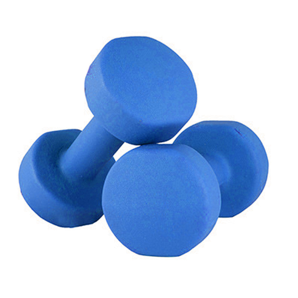 Shop A Pair Dumbbell Barbell Neoprene Coated Weights 6LB/8LB/10LB/12LB/15LB Blue
