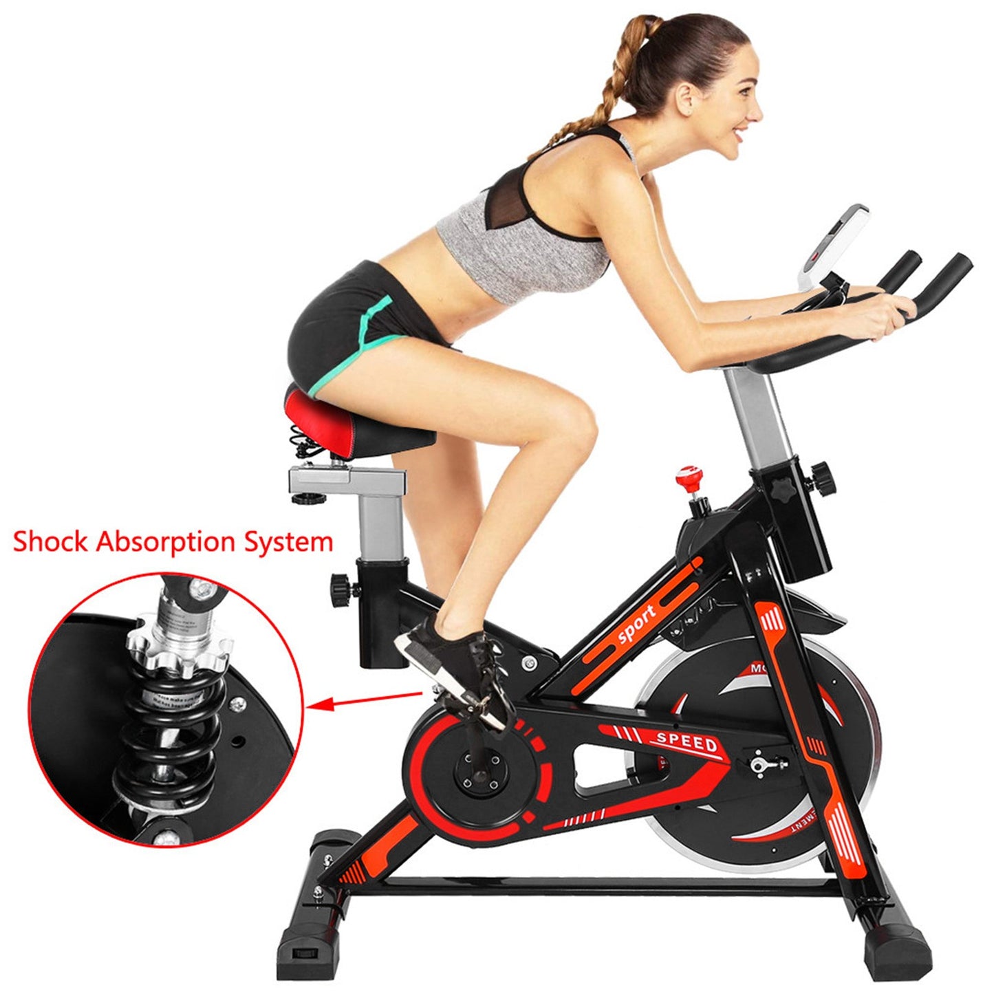 Shop Indoor Cycling Bike With Shock Absorption System Stationary Professional Exercise Sport Bike