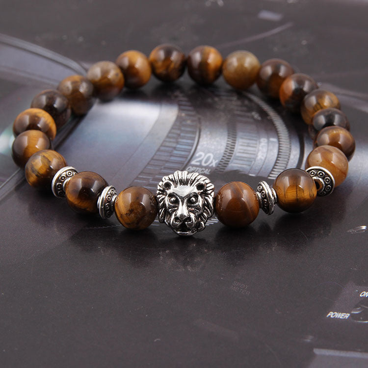 Shop Natural Stone Owl Head Yoga Bracelet