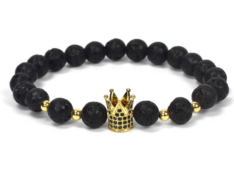 Shop Natural Stone Owl Head Yoga Bracelet