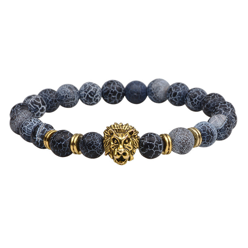 Shop Natural Stone Owl Head Yoga Bracelet