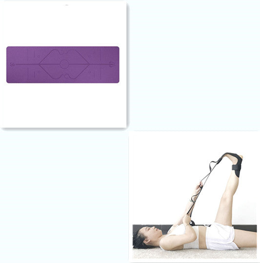 Shop Non Slip TPE Yoga Pad Position Line Beginner