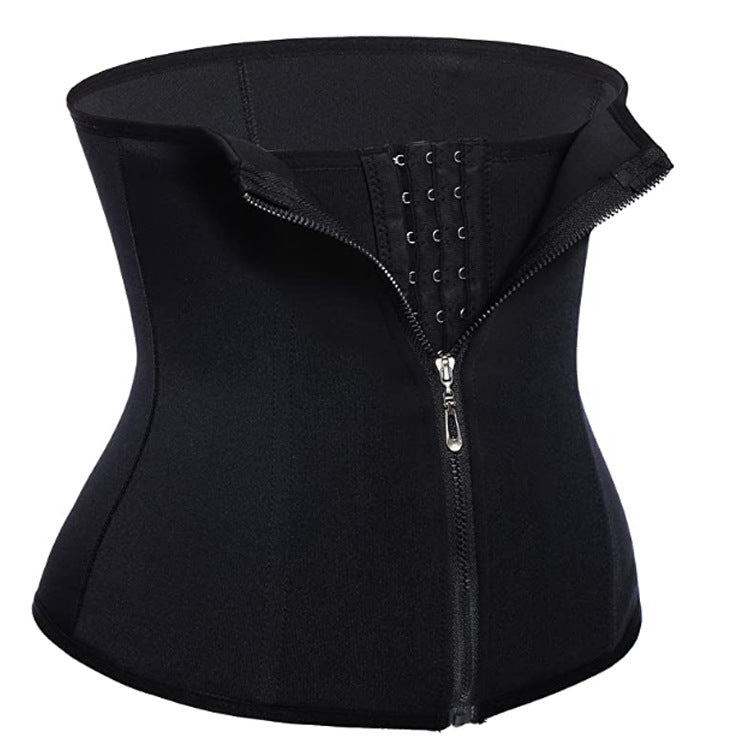 Shop Hot-selling zipper three-breasted belt neoprene corset body burst SWEAT Fitness Postpartum Body Girdle