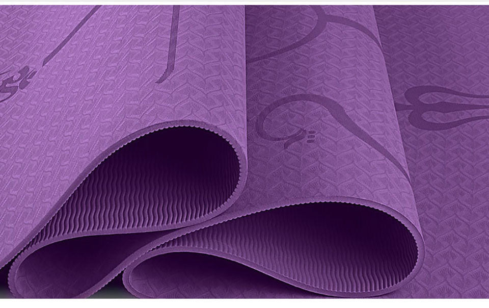Shop Non Slip TPE Yoga Pad Position Line Beginner