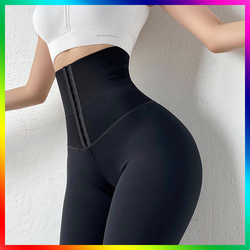 Shop Women's New Yoga Pants Leggings Plus Velvet Padded Waist Waist And Hips